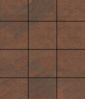  Тротуарная плитка Выбор Квадрат Б.3.К.8 100х100х80 мм Листопад Клинкер: внешний вид